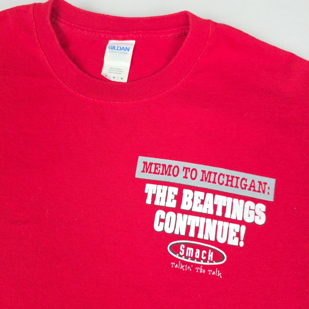 Smack Apparel Ohio State Buckeyes Memo to Michigan T Shirt Men M Red Cotton